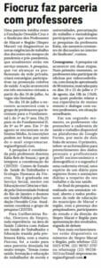 Jornal O Fluminense noticia parceiria de Sinpro Macaé e Região com a FIOCRUZ