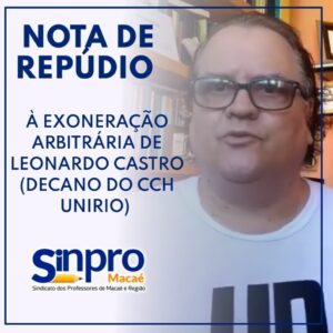 Leonardo Castro é o reitor eleito com 72% dos votos da comunidade acadêmica e não empossado pelo conselho universitário da UNIRIO.