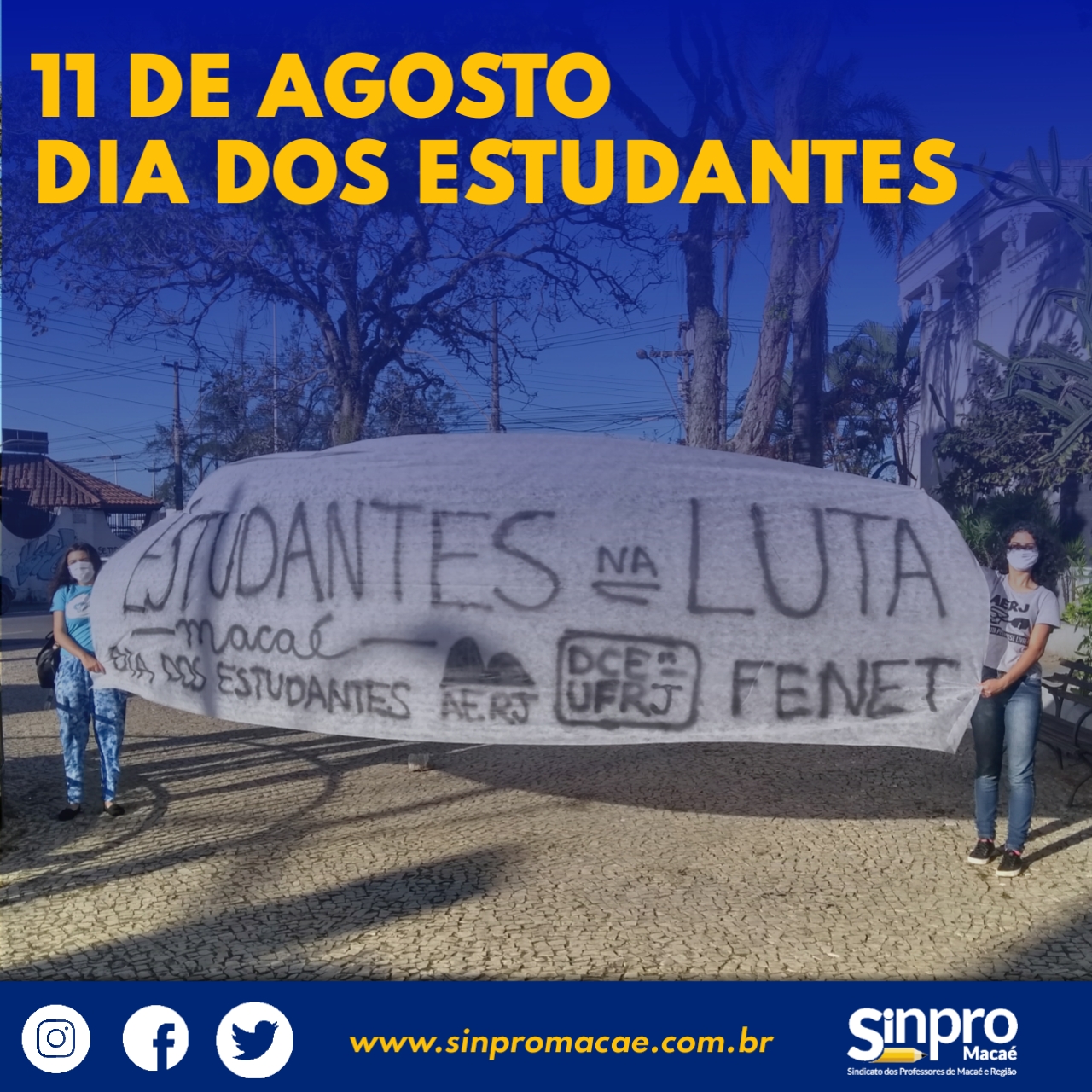 Ato simbólico marca o dia dos estudantes em Macaé