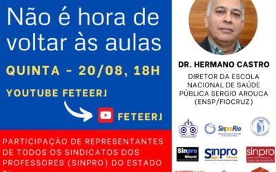 LIVE: Não é hora de voltar às aulas