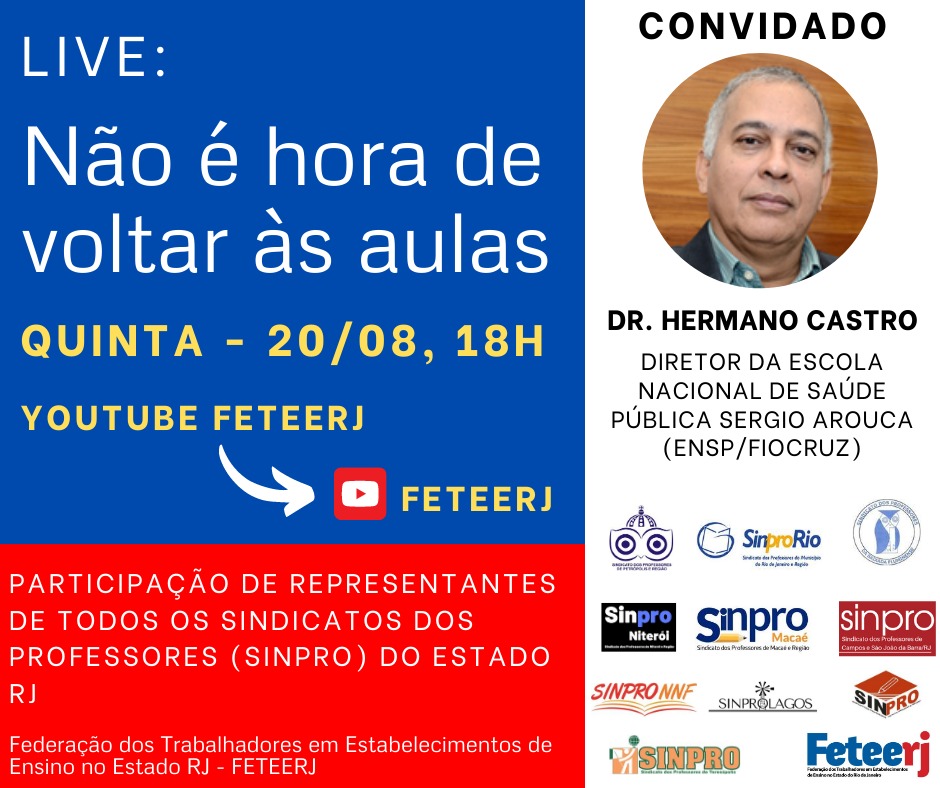 LIVE: Não é hora de voltar às aulas
