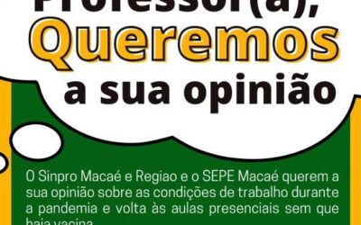 Professor(a), queremos saber sua opinião!