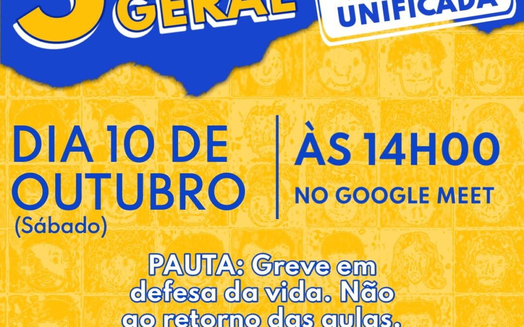 5ª Assembleia Geral Virtual Unificada Em defesa da vida