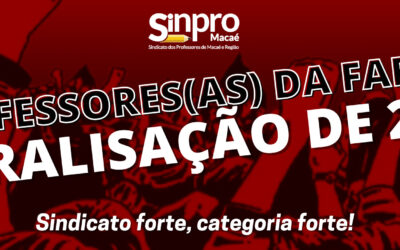 Professores da Fafima paralisam atividades por 24 horas no próximo dia 26 de novembro.