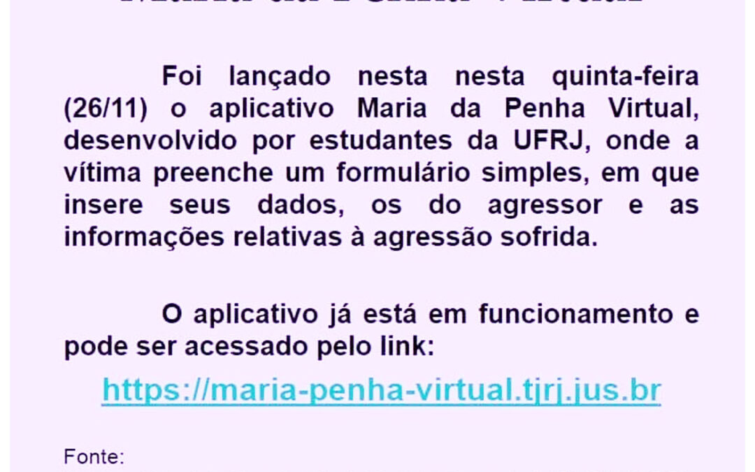 Aplicativo Maria da Penha Virtual