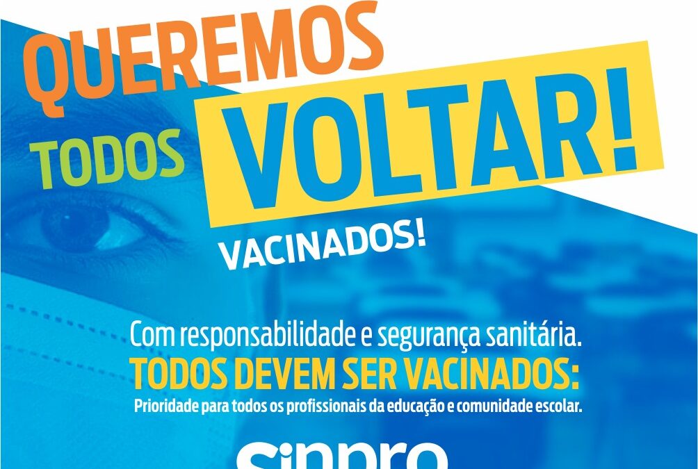 Sinpro Macaé e Região exige imunização de toda a população antes do retorno das aulas presenciais