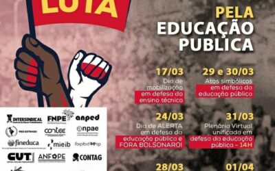 CALENDÁRIO DE LUTAS PELA EDUCAÇÃO PÚBLICA | Março/2021