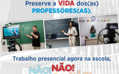 Não ao trabalho presencial: Sinpro exige posição do prefeito.