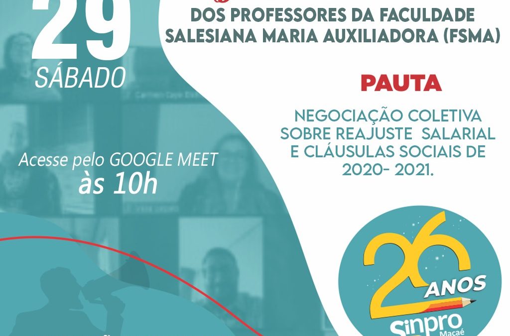 Campanha Salarial : Professores da Faculdade Salesiana têm assembleia dia 29/05