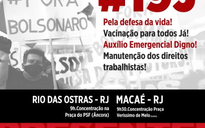 19 DE JUNHO – OCUPAR AS RUAS EM DEFESA DA VIDA!