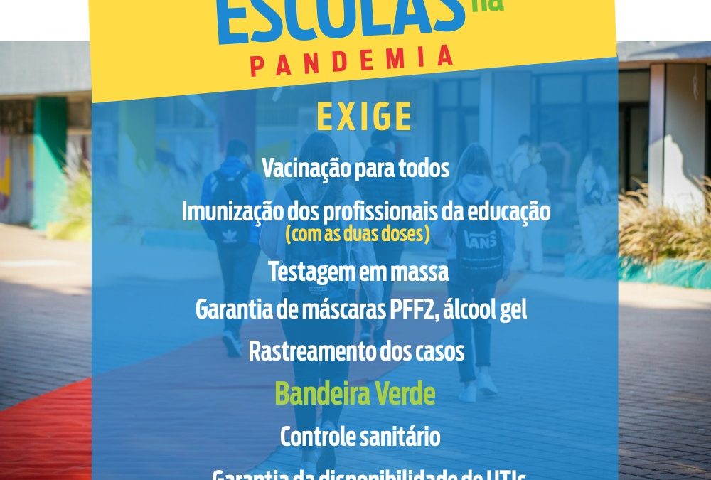 Aulas presenciais somente com a imunização completa e segurança sanitária