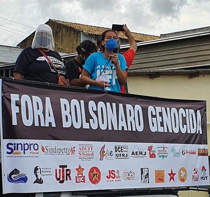 19J Sinpro Macaé e Região participa dos Atos Fora Bolsonaro em Rio das Ostras e Macaé