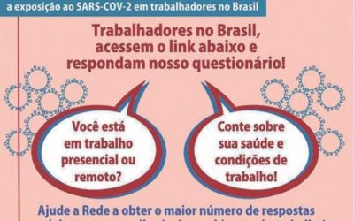 Sinpro Macaé e Região participa da pesquisa “Rede de informações sobre a exposição de trabalhadores ao SARS-CoV-2 no Brasil”.