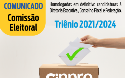 Comissão Eleitoral homologa inscrição de chapa única para eleição do SINPRO MACAÉ E REGIÃO (2021-2024)