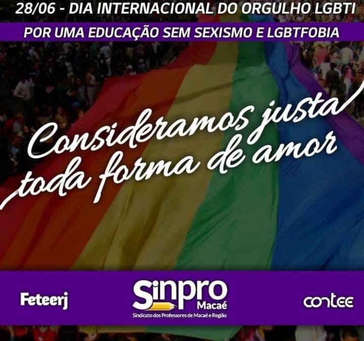 Por uma Educação sem Sexismo e LGBTQIA.