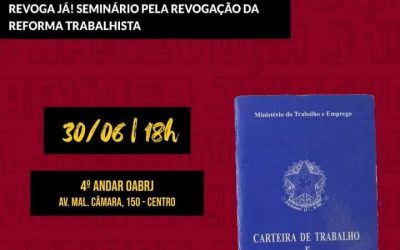 SINPRO MACAÉ E REGIAO APÓIA O MOVIMENTO ‘ REVOGA JÁ !’