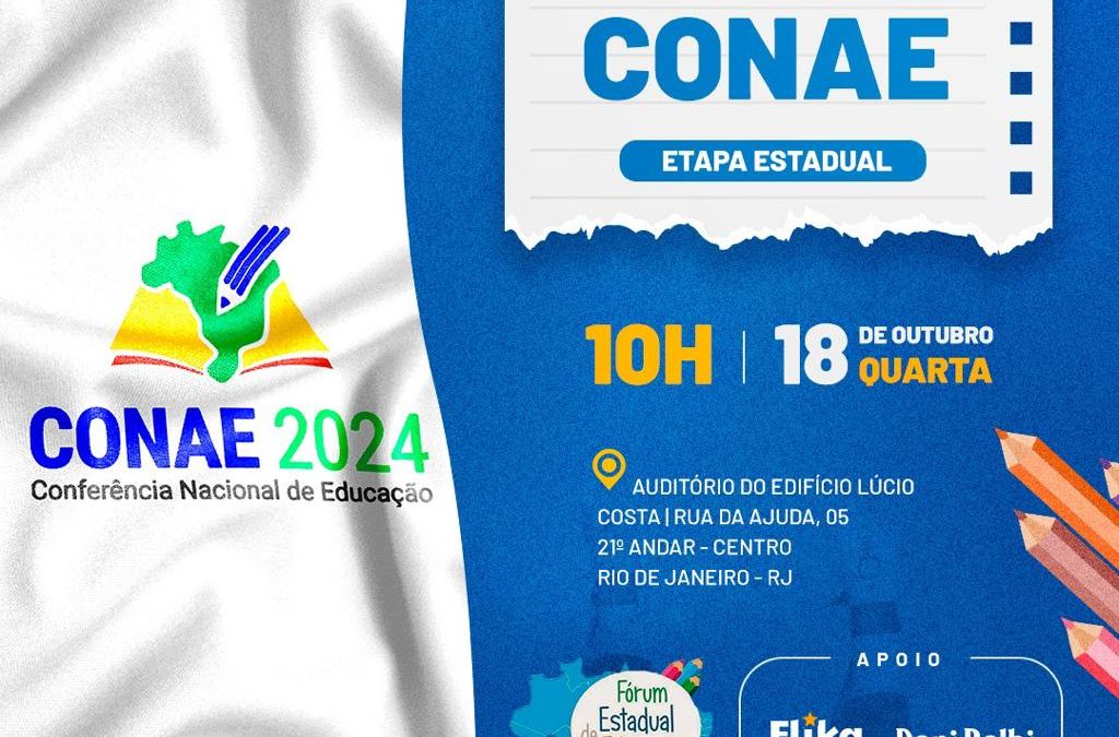 CONAEE ESTADUAL TERÁ ABERTURA NESTA QUARTA (18/10)