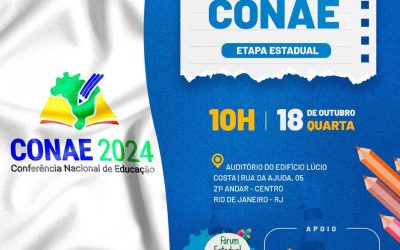 CONAEE ESTADUAL TERÁ ABERTURA NESTA QUARTA (18/10)