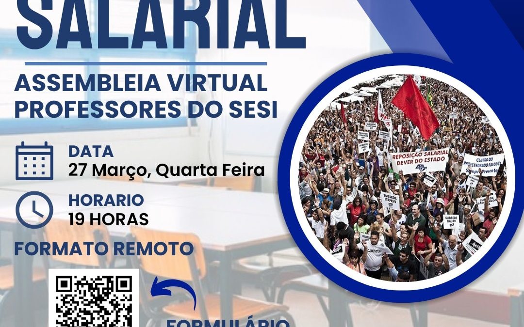 Convocação Assembleia Virtual dos professores e professoras do Sesi Macaé