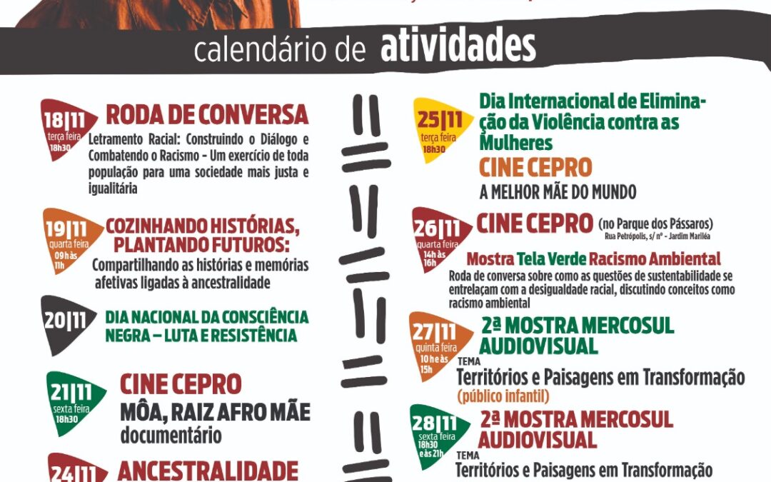 SINPRO MACAÉ |Calendário de atividades para o Novembro Negro