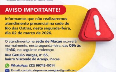 📢 Aviso importante