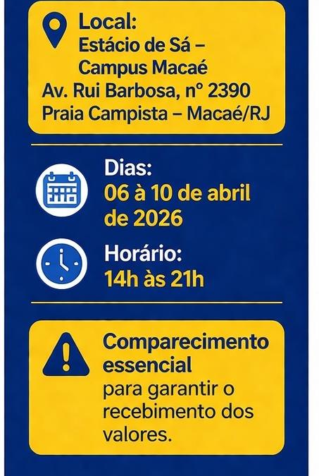 📢 CONVOCAÇÃO DE PROFESSORES(AS) Universidade Estácio de Sá