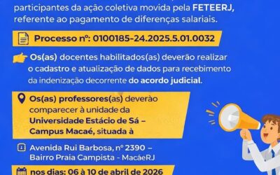 📢 Professores(as) da Estácio Macaé, atenção!