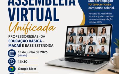 Sinpro Macaé e Região | Assembleia dos professores e professoras da Educação Básica de Macaé e da Base Estendida