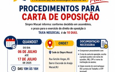 📢 COMUNICADO AOS(ÀS) PROFESSORES(AS) DA EDUCAÇÃO BÁSICA DE MACAÉ